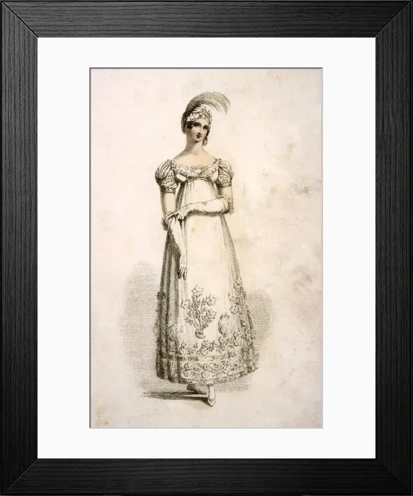 Framed Print : EVENING DRESS 1816 Framed Print : EVENING DRESS 1816