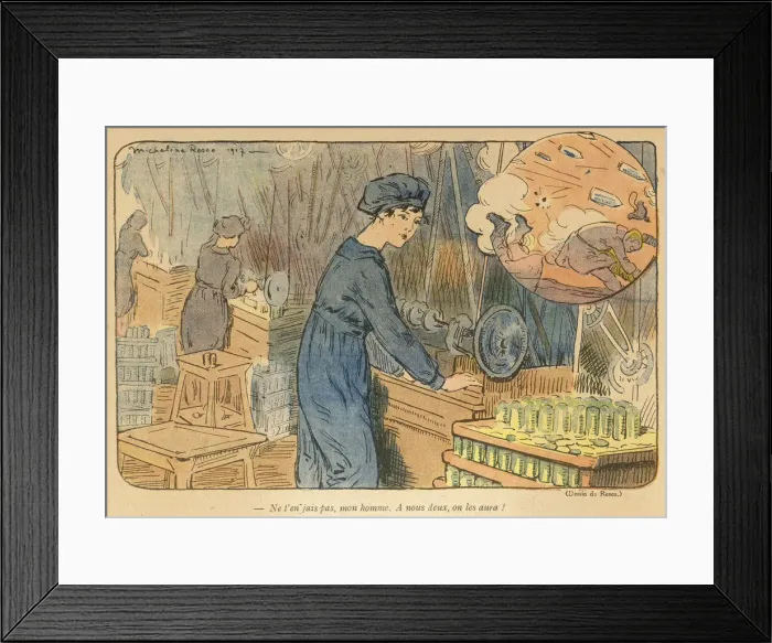 Framed Print : FRENCH WOMEN / MUNITIONS Framed Print : FRENCH WOMEN / MUNITIONS