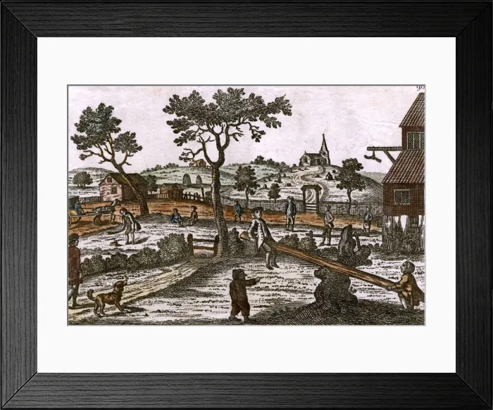 Framed Print : SEE-SAW / EARLY 18C Framed Print : SEE-SAW / EARLY 18C