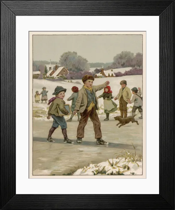 Framed Print : GAME / WINTER / SLIDING ICE Framed Print : GAME / WINTER / SLIDING ICE