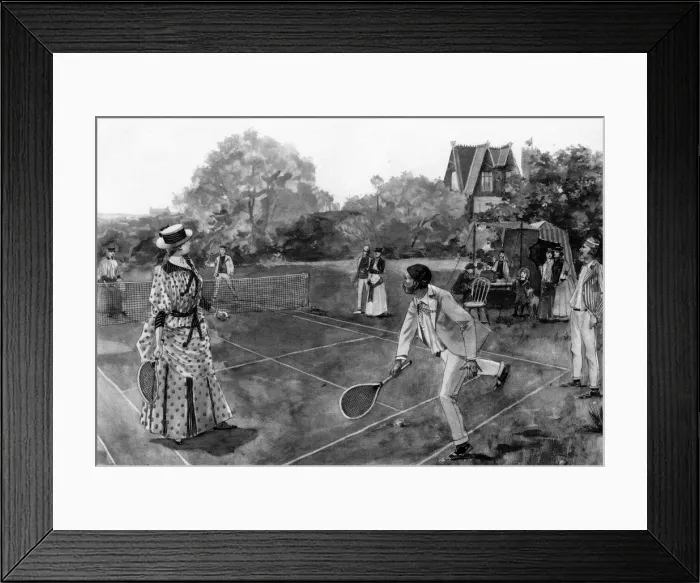 Framed Print : SUBURBAN TENNIS PARTY Framed Print : SUBURBAN TENNIS PARTY