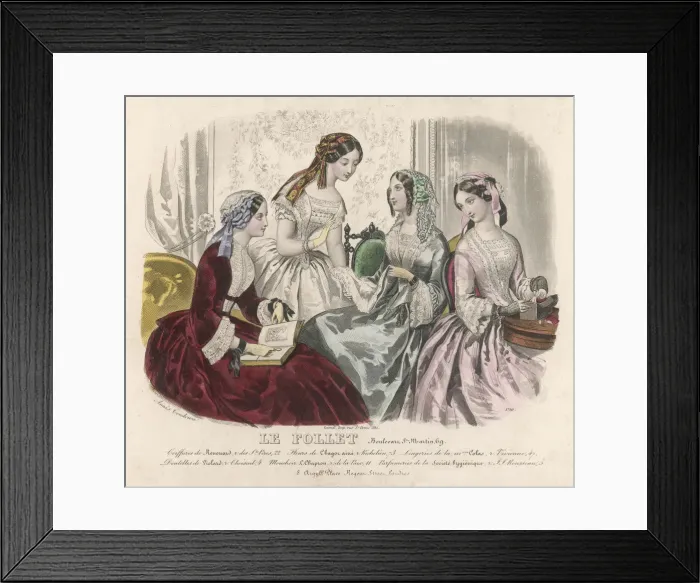 Framed Print : Ladies Soire Early 1850s Framed Print : Ladies Soire Early 1850s