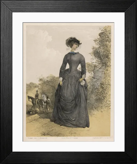 Framed Print : Riding Habit 1857