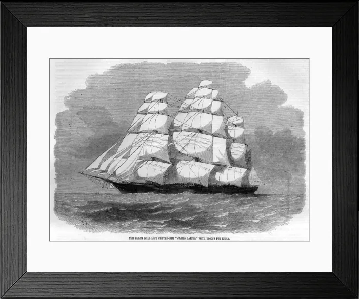Framed Print : JAMES BAINES TROOPSHIP Framed Print : JAMES BAINES TROOPSHIP
