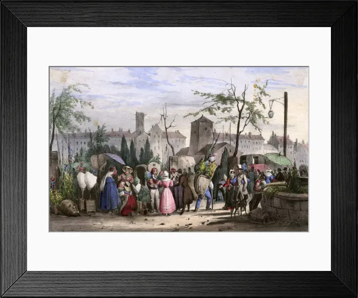 Framed Print : FRENCH STREET MARKET Framed Print : FRENCH STREET MARKET