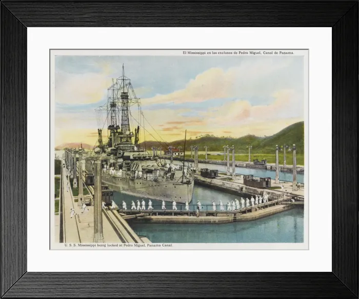 Framed Print : MISSISSIPPI WARSHIP Framed Print : MISSISSIPPI WARSHIP