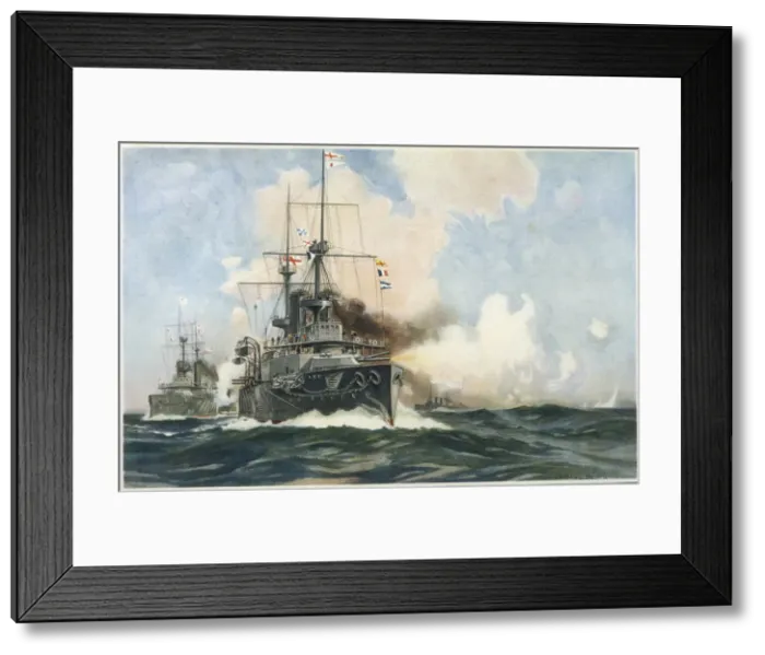 Framed Print : NAVAL GUN PRACTICE Framed Print : NAVAL GUN PRACTICE