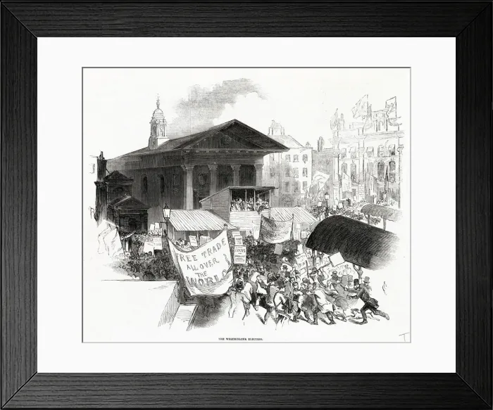 Framed Print : Westminster election 1846