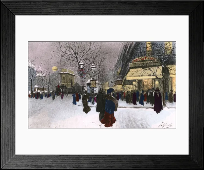 Framed Print : PARIS BOULEVARD C1890 Framed Print : PARIS BOULEVARD C1890