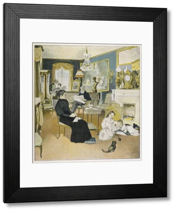 Framed Print : FRENCH BOURGEOIS FAMILY Framed Print : FRENCH BOURGEOIS FAMILY
