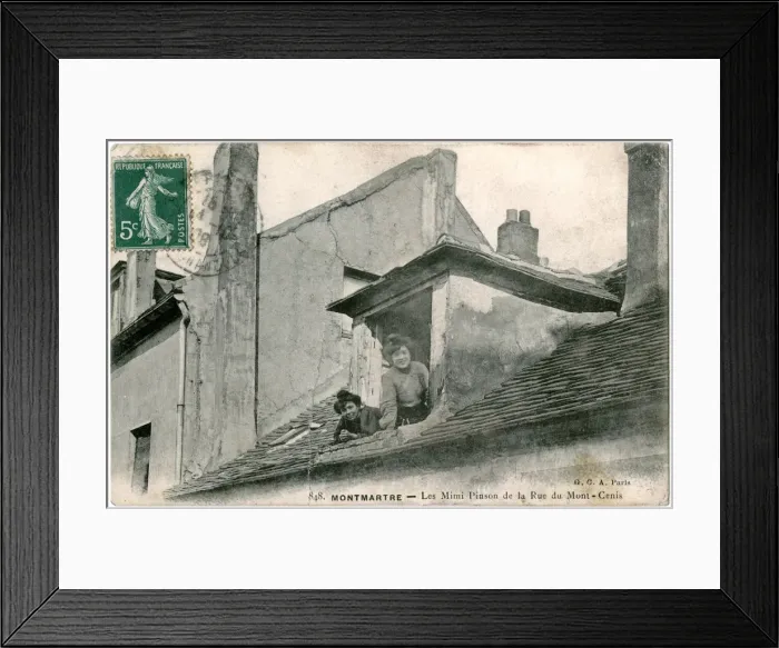 Framed Print : Women at attic window, Montmartre, Paris, France Framed Print : Women at attic window, Montmartre, Paris, France