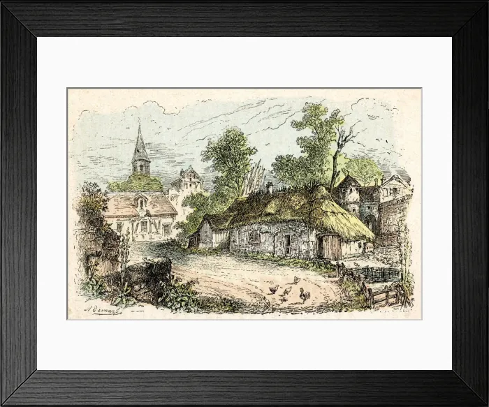 Framed Print : FRENCH VILLAGE Framed Print : FRENCH VILLAGE