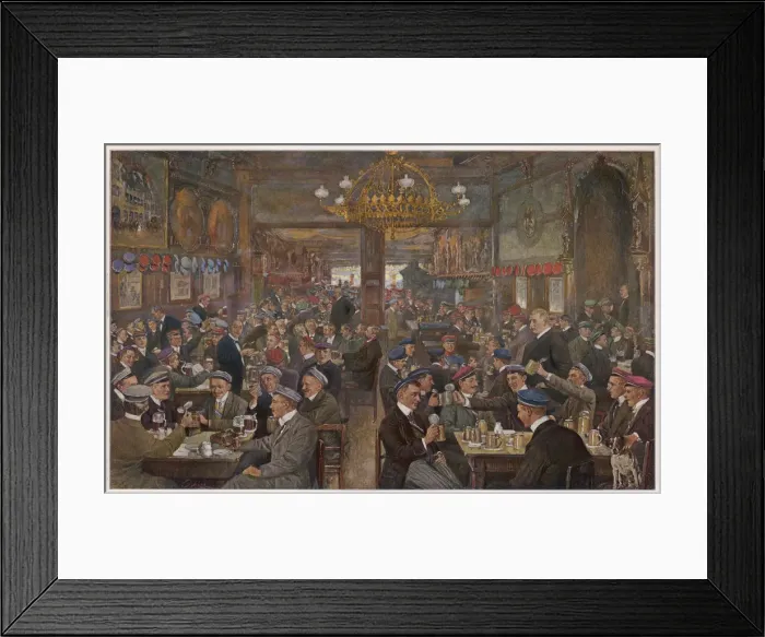 Framed Print : STUDENTS DRINKING 1909 Framed Print : STUDENTS DRINKING 1909
