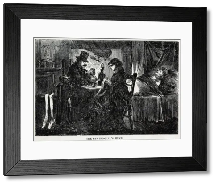 Framed Print : SOCIAL / US SEAMSTRESS 19C Framed Print : SOCIAL / US SEAMSTRESS 19C