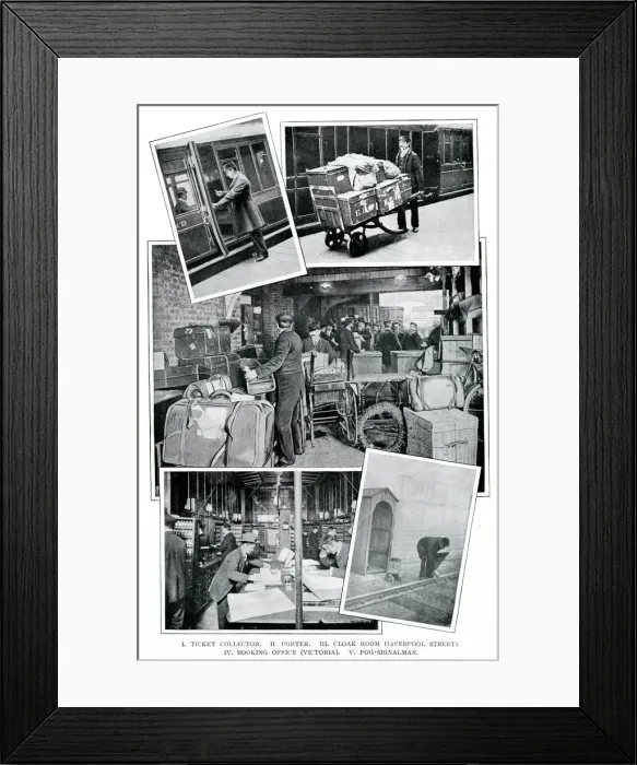 Framed Print : Railway workers in London 1900 Framed Print : Railway workers in London 1900