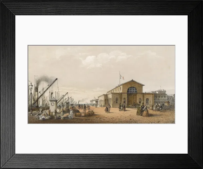 Framed Print : Harbour at Boulogne Framed Print : Harbour at Boulogne