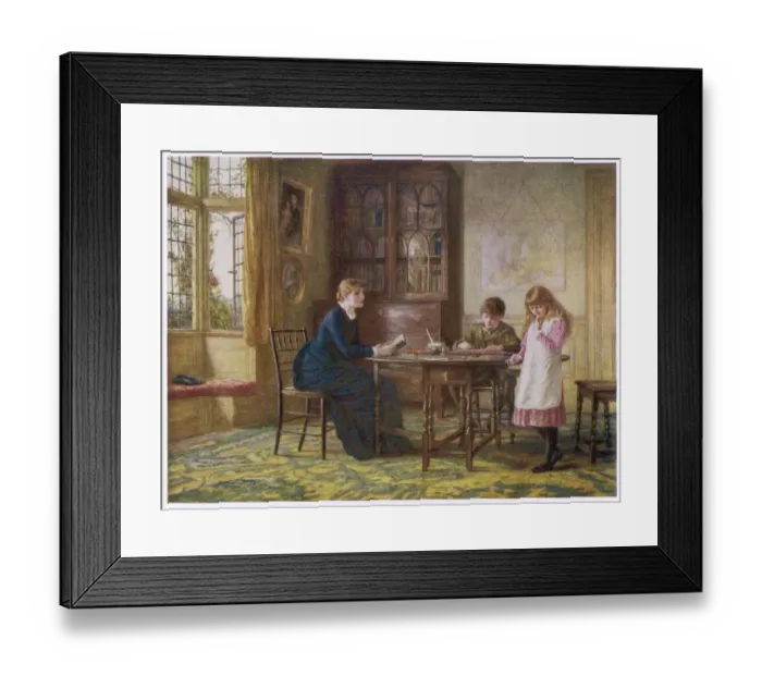 Framed Print : SOCIAL / GOVERNESS 1885 Framed Print : SOCIAL / GOVERNESS 1885