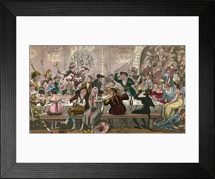 Framed Print : SOCIAL / MASQUERADE SUPPER Framed Print : SOCIAL / MASQUERADE SUPPER