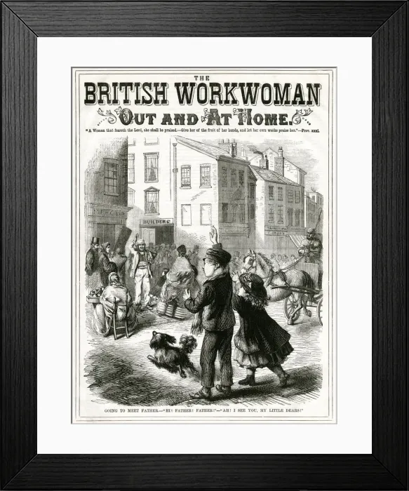 Framed Print : Urban scene 1866 Framed Print : Urban scene 1866