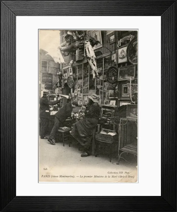 Framed Print : Dealer in bric-a-brac, Montmartre, Paris, France Framed Print : Dealer in bric-a-brac, Montmartre, Paris, France