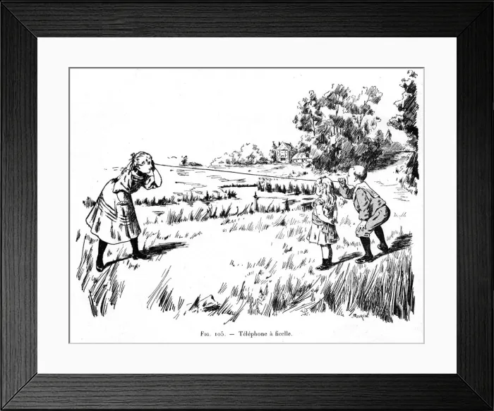Framed Print : STRING TELEPHONE C19 Framed Print : STRING TELEPHONE C19