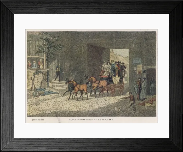 Framed Print : ARRIVING AT AN INN
