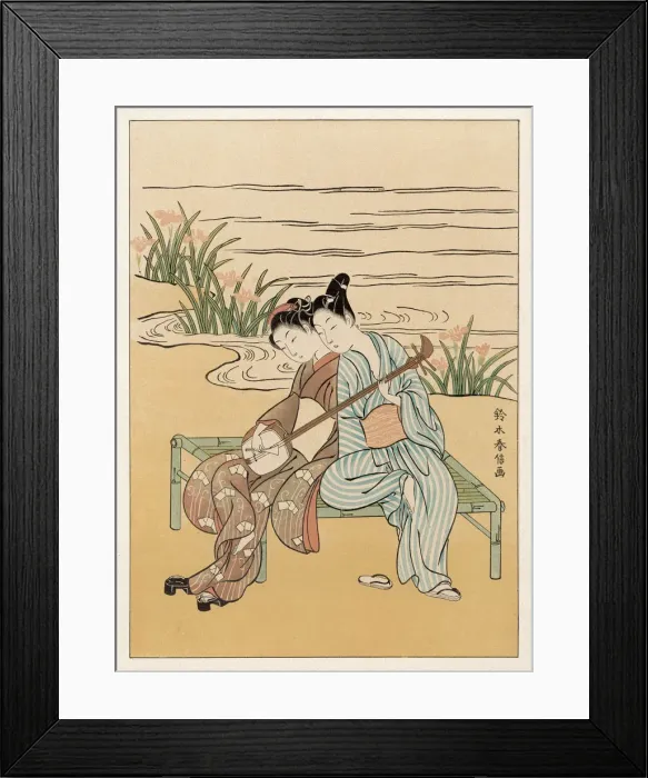 Framed Print : Two Lovers - Shamisen Framed Print : Two Lovers - Shamisen