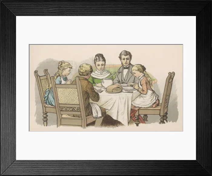 Framed Print : FAMILY / GRACE BEFORE MEAL Framed Print : FAMILY / GRACE BEFORE MEAL