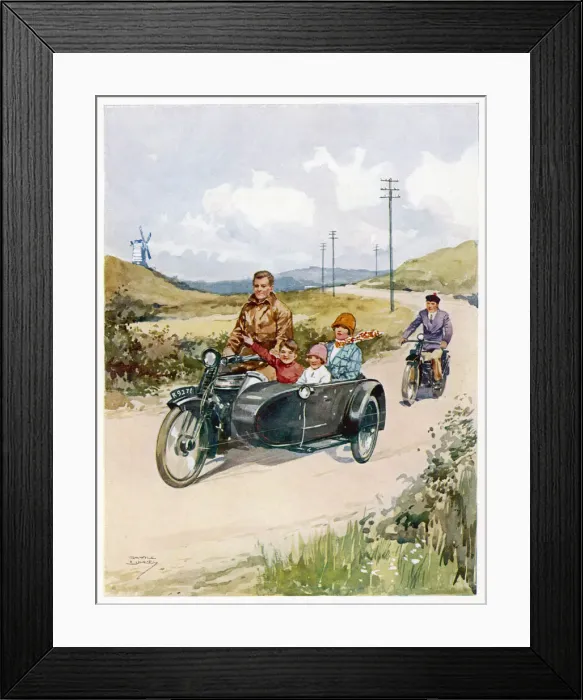 Framed Print : FAMILY TO SEASIDE C1929 Framed Print : FAMILY TO SEASIDE C1929