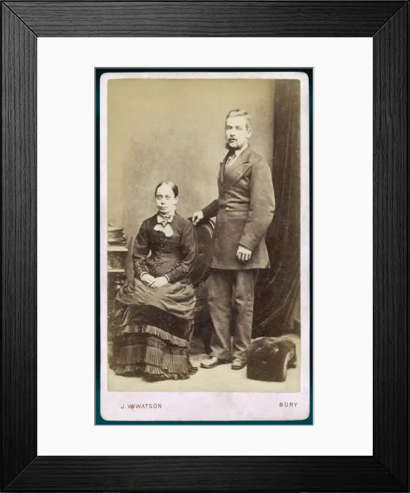 Framed Print : HUSBAND / WIFE / BURY C1870 Framed Print : HUSBAND / WIFE / BURY C1870