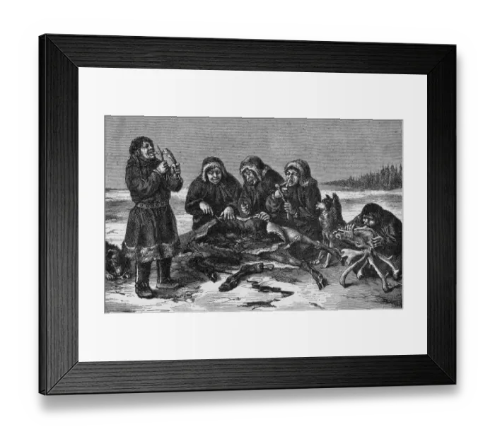 Framed Print : EATING REINDEER TO BONE Framed Print : EATING REINDEER TO BONE
