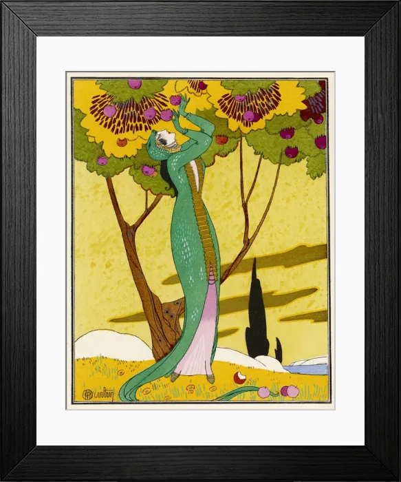 Framed Print : EVE AS SERPENT COSTUME Framed Print : EVE AS SERPENT COSTUME