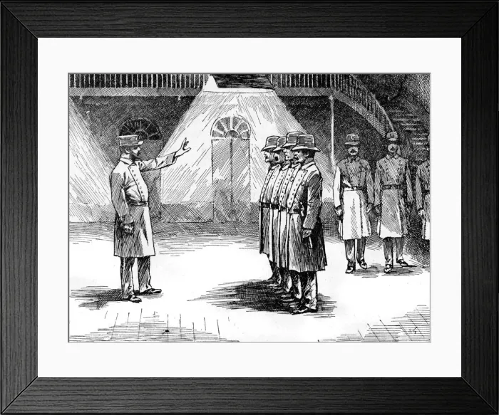 Framed Print : POLICE DRILL / 1900 Framed Print : POLICE DRILL / 1900