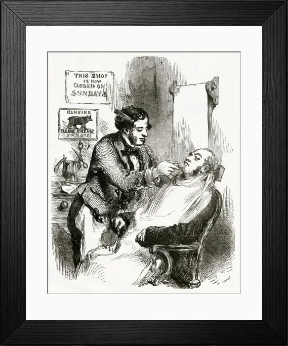 Framed Print : Closed on Sundays 1855 Framed Print : Closed on Sundays 1855