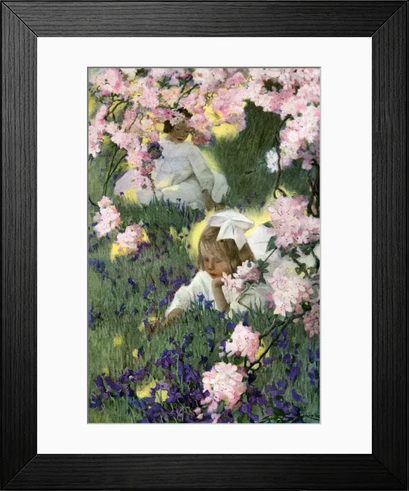 Framed Print : GIRLS AND BLOSSOM 1905 Framed Print : GIRLS AND BLOSSOM 1905
