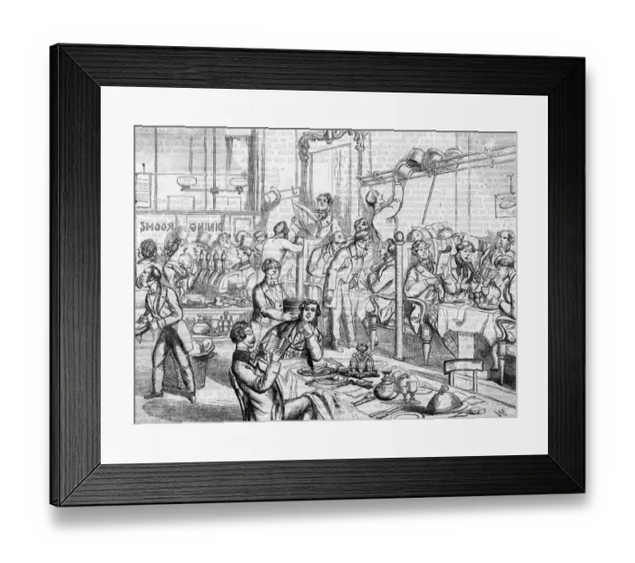 Framed Print : CITY DINING ROOMS 1858 Framed Print : CITY DINING ROOMS 1858