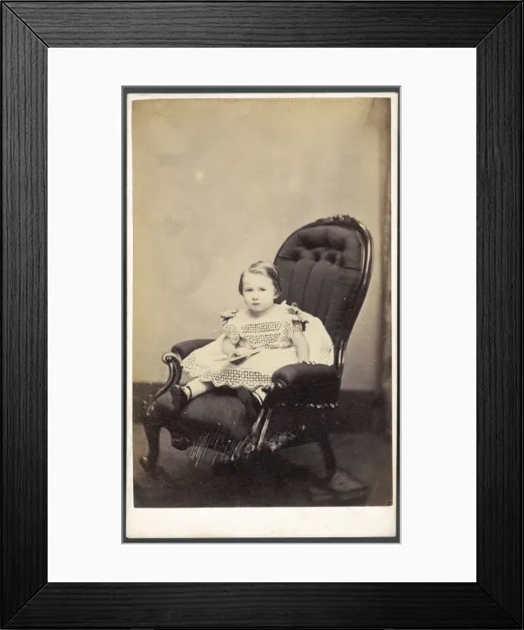 Framed Print : BOY IN CHAIR / DODDS 1860 Framed Print : BOY IN CHAIR / DODDS 1860
