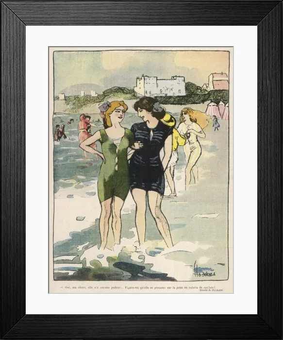 Framed Print : GIRLS PADDLING Framed Print : GIRLS PADDLING