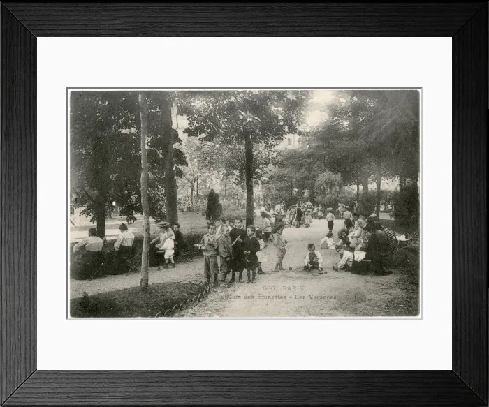 Framed Print : Square des Epinettes, Paris, France Framed Print : Square des Epinettes, Paris, France