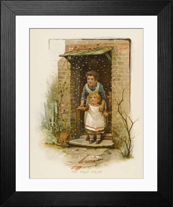 Framed Print : MOTHER / CHILD / FIRST SNOW Framed Print : MOTHER / CHILD / FIRST SNOW