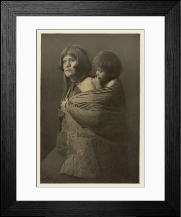 Framed Print : HOPI MOTHER / CHILD 1900 Framed Print : HOPI MOTHER / CHILD 1900