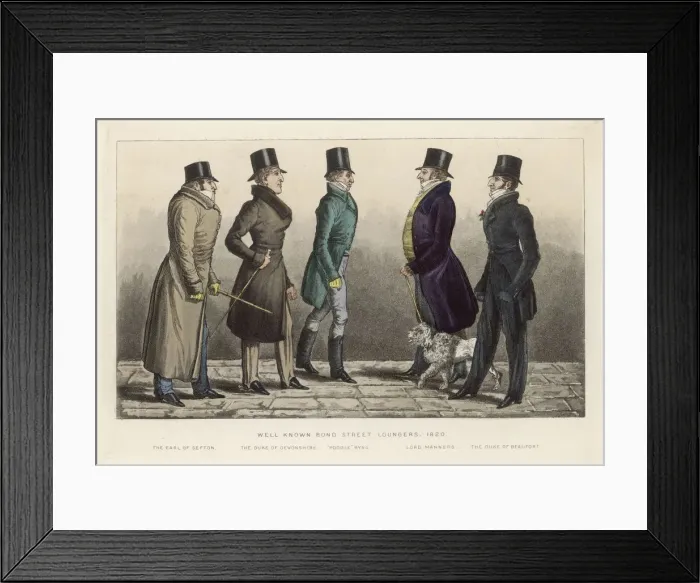 Framed Print : Costume - Loungers 1820 Framed Print : Costume - Loungers 1820