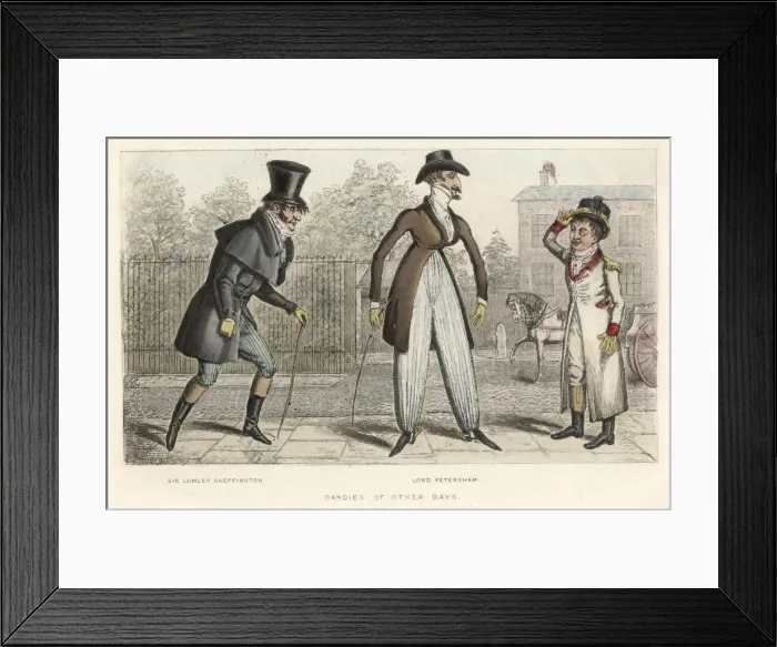 Framed Print : MALE TYPE / 2 DANDIES Framed Print : MALE TYPE / 2 DANDIES
