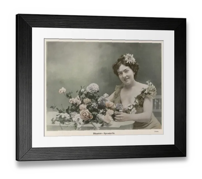 Framed Print : FEMALE TYPE / FLOWERS 1904 Framed Print : FEMALE TYPE / FLOWERS 1904
