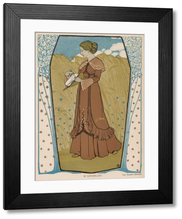 Framed Print : Female Type - Summer - 1903 Framed Print : Female Type - Summer - 1903