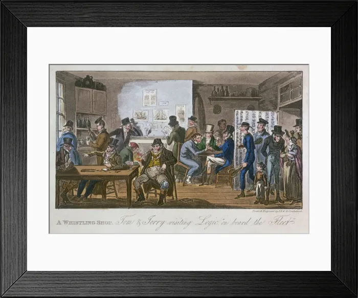 Framed Print : Fleet Prison - Cruikshank