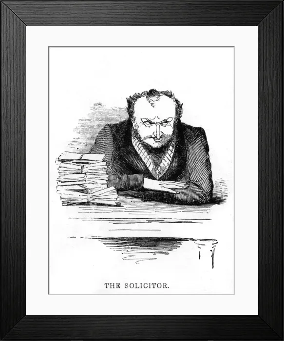 Framed Print : MEAN-LOOKING SOLICITOR Framed Print : MEAN-LOOKING SOLICITOR