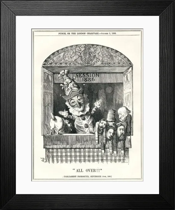 Framed Print : Cartoon, All Over!! (parliamentary session) Framed Print : Cartoon, All Over!! (parliamentary session)