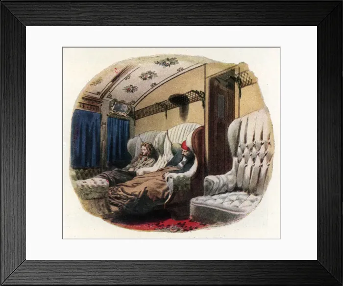Framed Print : Compartment of Russian train