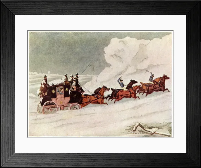 Framed Print : DEVONPORT MAIL IN SNOW Framed Print : DEVONPORT MAIL IN SNOW